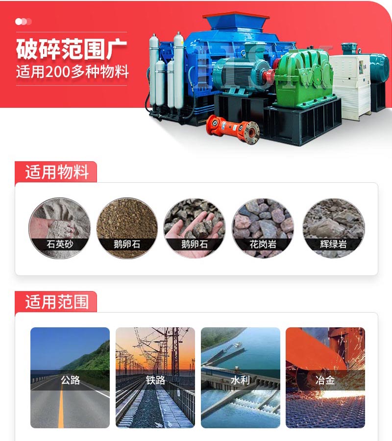 對輥制砂機 花崗巖、玄武巖制砂用對輥制砂機,節能又高產